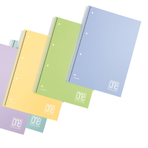 BLASETTI ONE COLOR PASTEL QUADERNO A4 80 GR QUADRETTI 5M FORATO COPERTINA IN PPL 5M 80 FOGLI CONF 6 Pz.